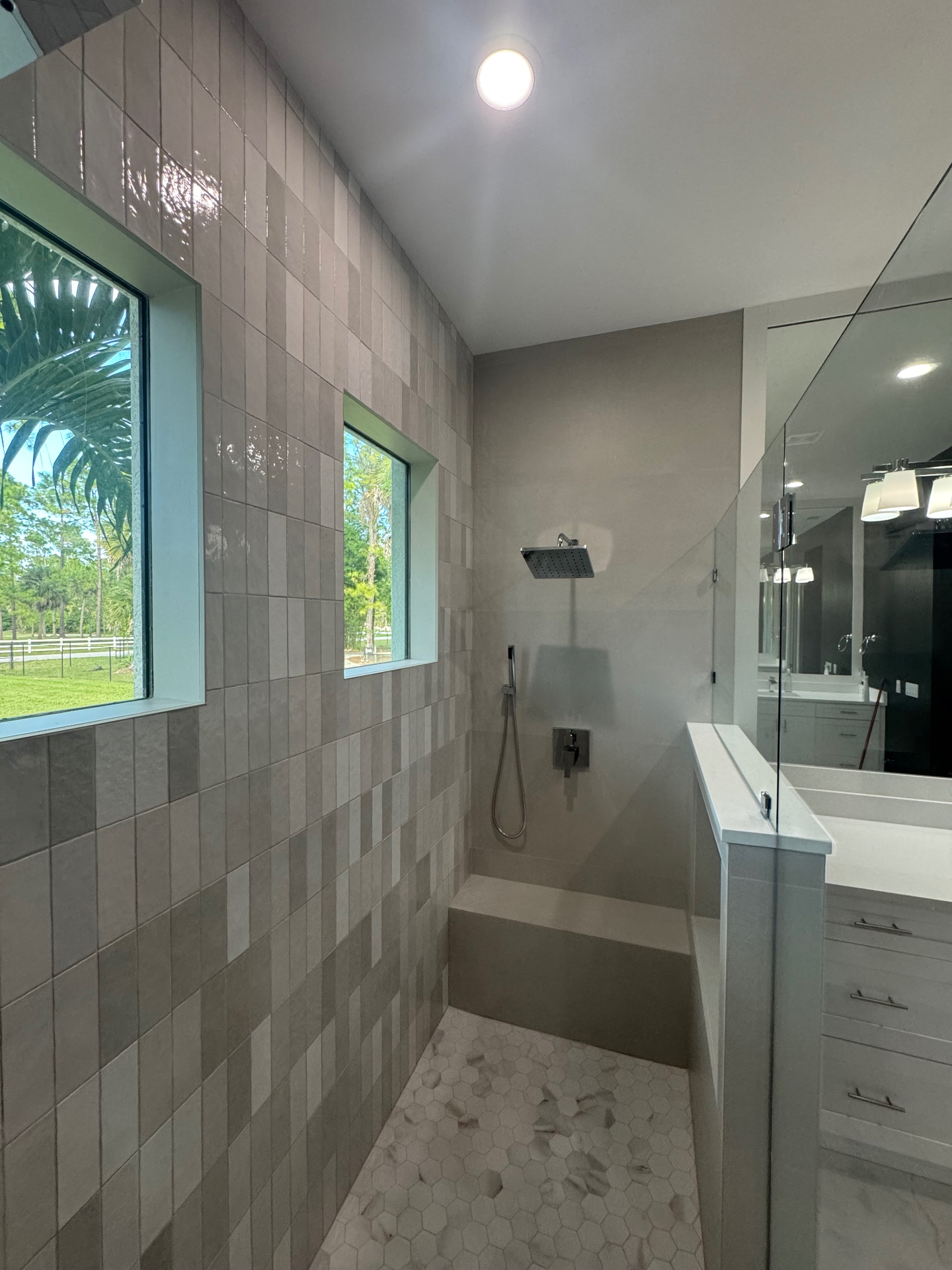 Finished custom shower
